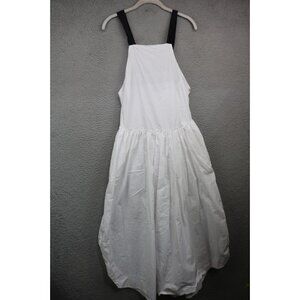 Mable White Halter Maxi Dress-Medium-Black Straps-Side Zip-Cottagecore-Prairie